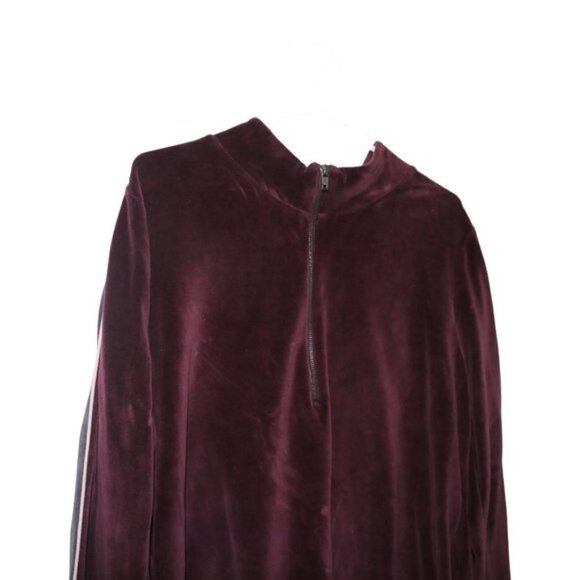 Fabletics Britt Velour Pullover Sweater Half Zip Vintage Style Kate Hudson - Picture 2 of 7